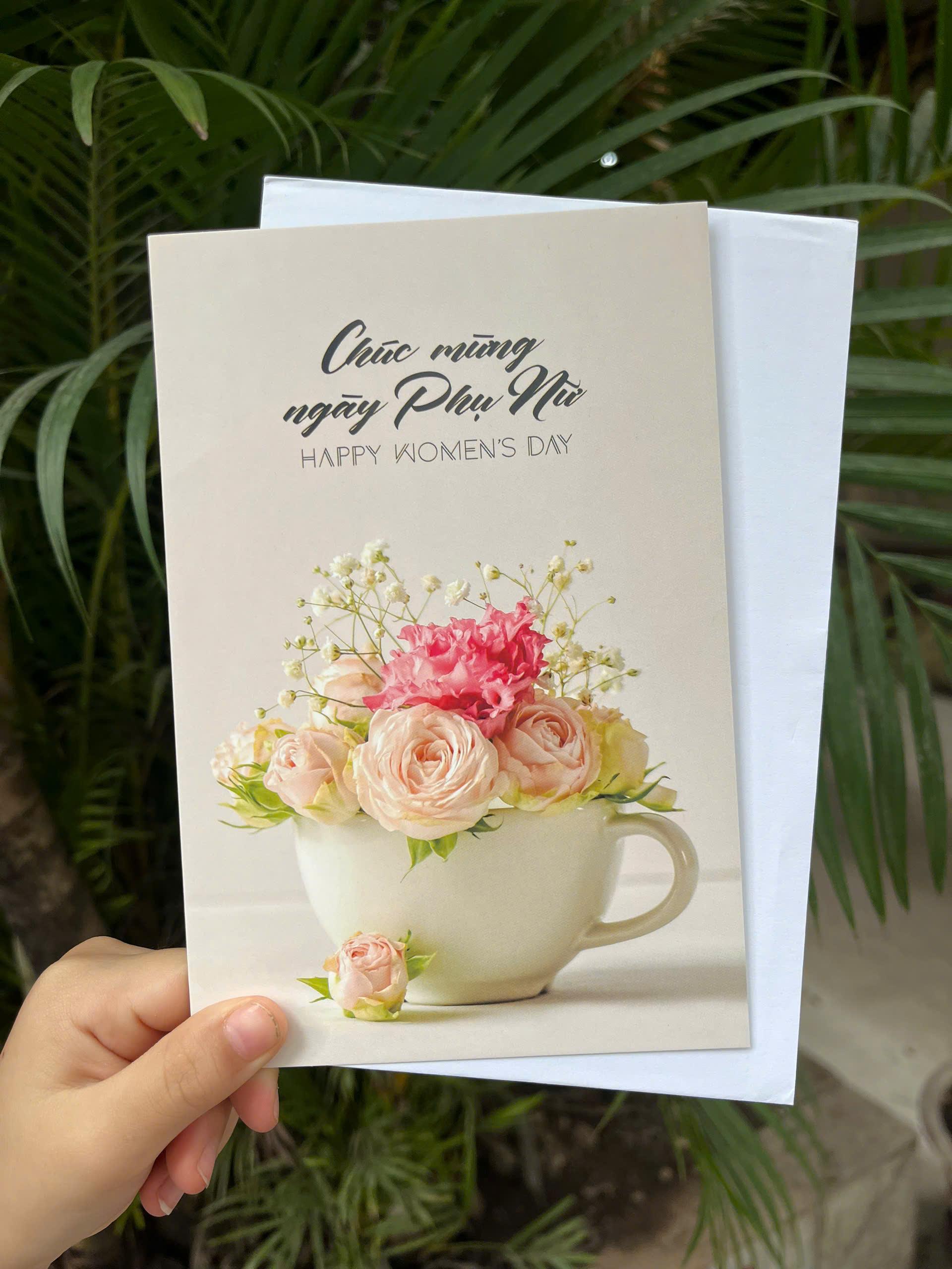 Thiệp ngày phụ nữ- Thiệp Grey 12PN31