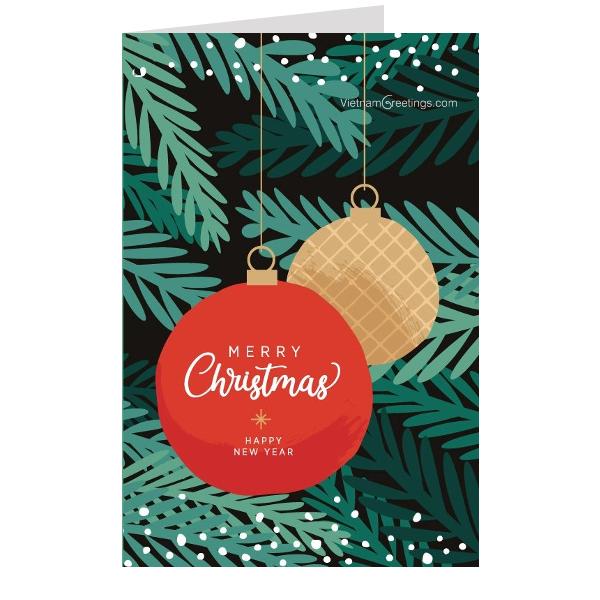 Thiệp giáng sinh Noel Christmas - Thiệp Greenwood XM46