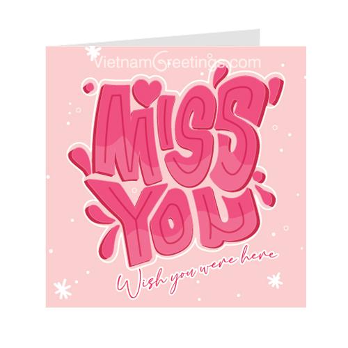 Thiệp tình yêu Love - Grey nhỏ 09MU02 - 9x9cm