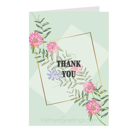 Thiệp cảm ơn Thank you - Thiệp Grey 10-TY16 - 10x15cm