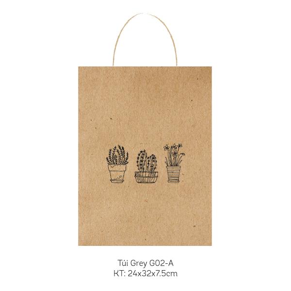 Túi giấy đựng quà G02A - giấy Kraft 24x32x7.5cm