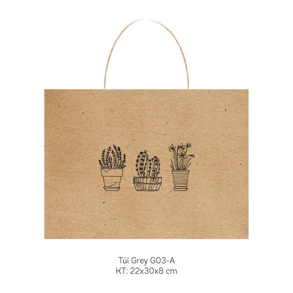 Túi giấy đựng quà G03A-2 - giấy Kraft 22x30x8cm