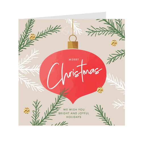 Thiệp giáng sinh Noel Christmas - Thiệp Grey 09XM60 - KT9x9cm