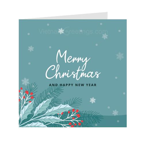 Thiệp giáng sinh Noel Christmas - Thiệp Grey 09XM62