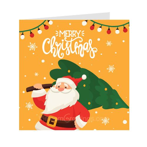 Thiệp giáng sinh Noel Christmas - Thiệp Grey 09XM63 - KT 9x9cm