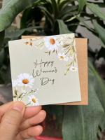 Thiệp ngày phụ nữ - Thiệp Grey nhỏ PN28 - 9x9cm