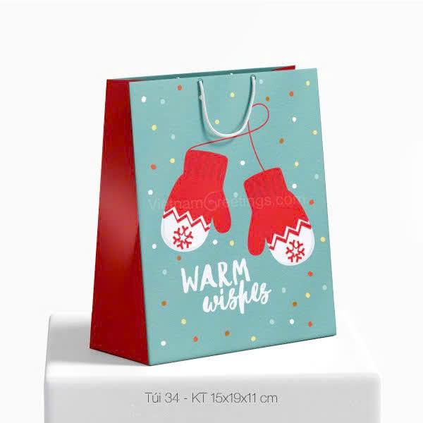 Túi giấy đựng quà T34 - 15x19x11cm