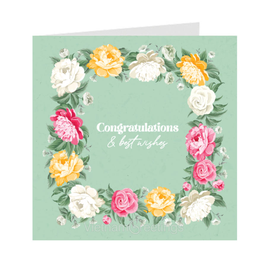 Thiệp chúc mừng Congratulations Thiệp Grey 09-CG14 