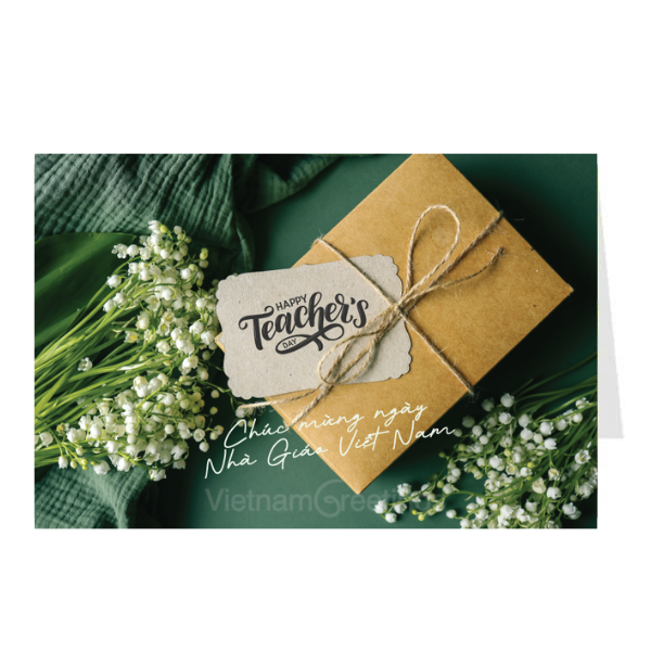 Thiệp ngày Nhà giáo VN 20/11 - Thiệp Grey 12-NG39 - 12x18 cm
