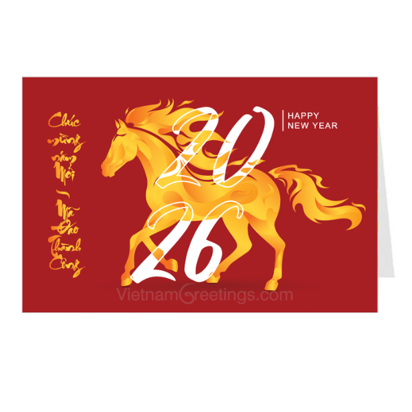 Thiệp Tết, Thiệp chúc mừng năm mới - Thiệp Grey 12TT68 -KT 12x18cm