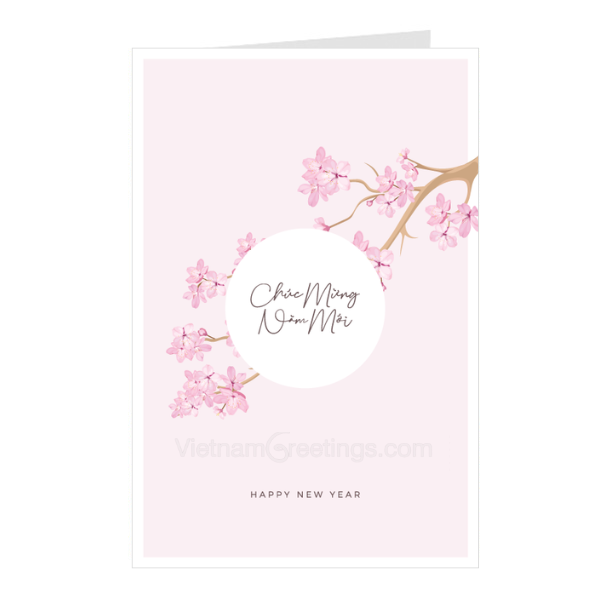 Thiệp Tết, Thiệp chúc mừng năm mới - Thiệp Grey 12TT71 -KT 12x18cm