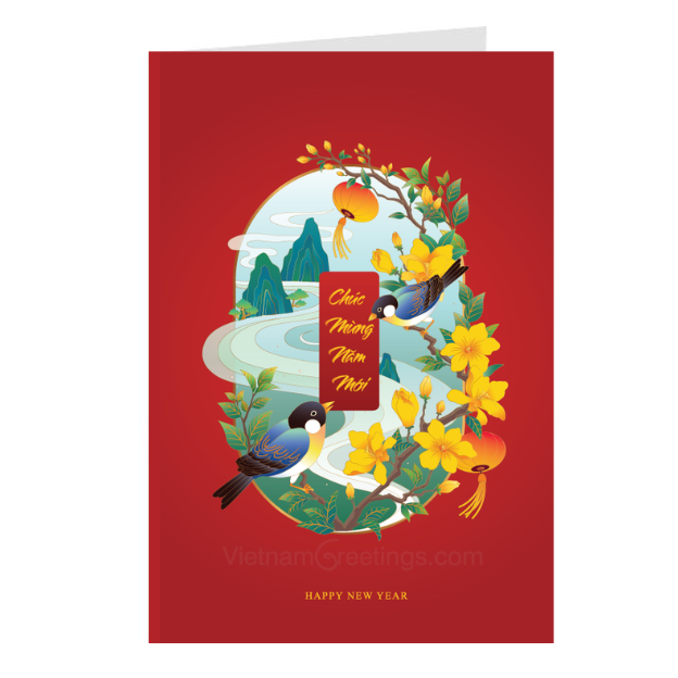 Thiệp Tết, thiệp chúc mừng năm mới - Greenwood NY76-26