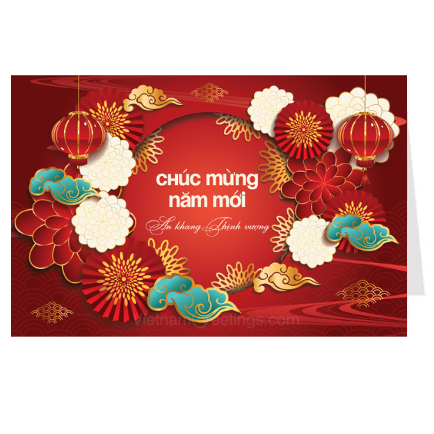 Thiệp Tết, thiệp chúc mừng năm mới - Grey 12TT75