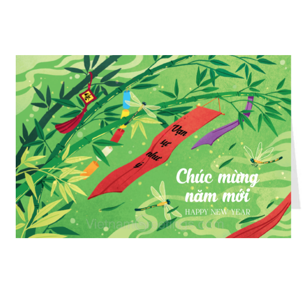 Thiệp Tết, Thiệp chúc mừng năm mới - Thiệp Greenwood NY77-26