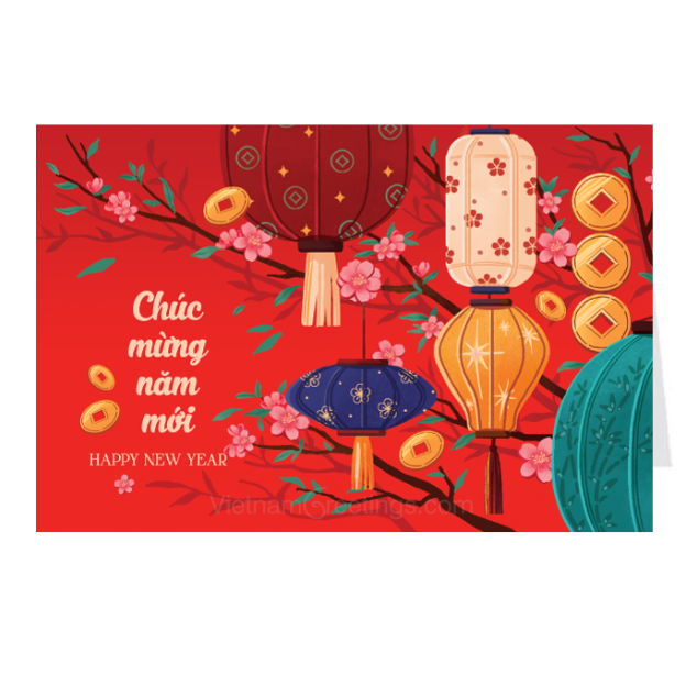 Thiệp Tết, Thiệp chúc mừng năm mới - Thiệp Greenwood NY78-26