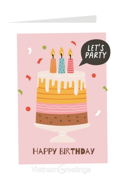 Thiệp sinh nhật Birthday - Thiệp Grey nhỏ 07BD43 – KT 7.5x10.5cm 