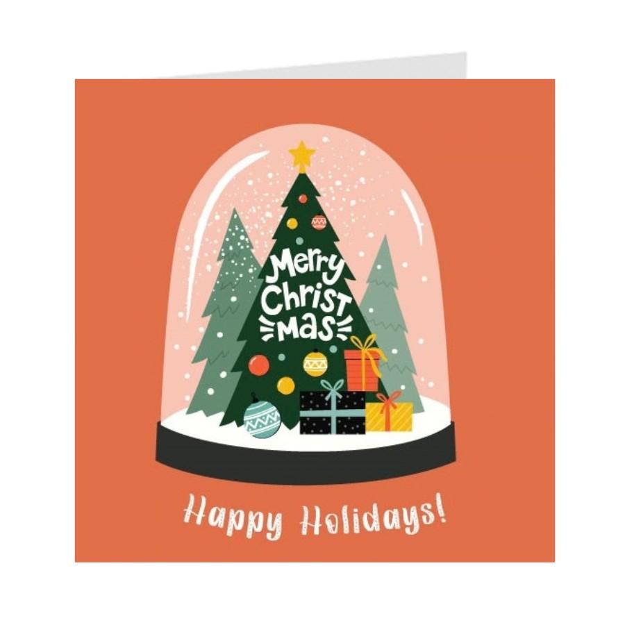 Thiệp giáng sinh Noel Christmas - Thiệp Grey 09XM76 - KT 9x9cm