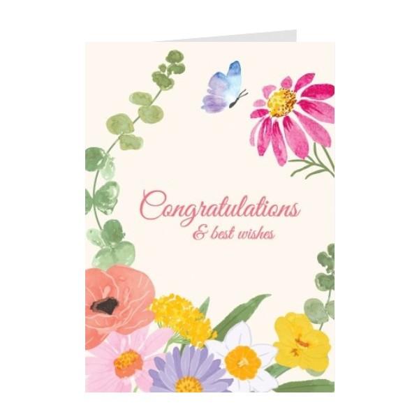 Thiệp chúc mừng Congratulation - Thiệp Grey nhỏ 07CG15 – KT 7.5x10.5cm