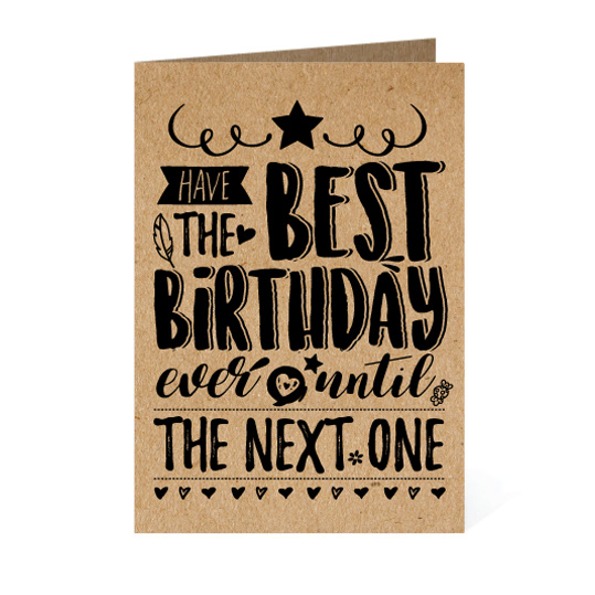 Thiệp sinh nhật birthday - giấy Kraft TP14