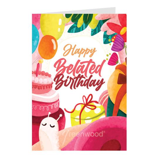 Thiệp chúc sinh nhật muộn - Belated Birthday BD52