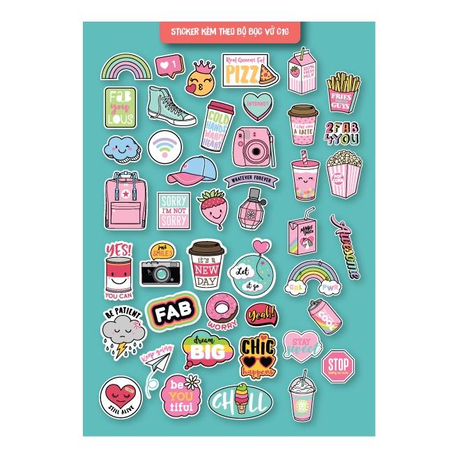 Sticker tặng kèm bọc vở