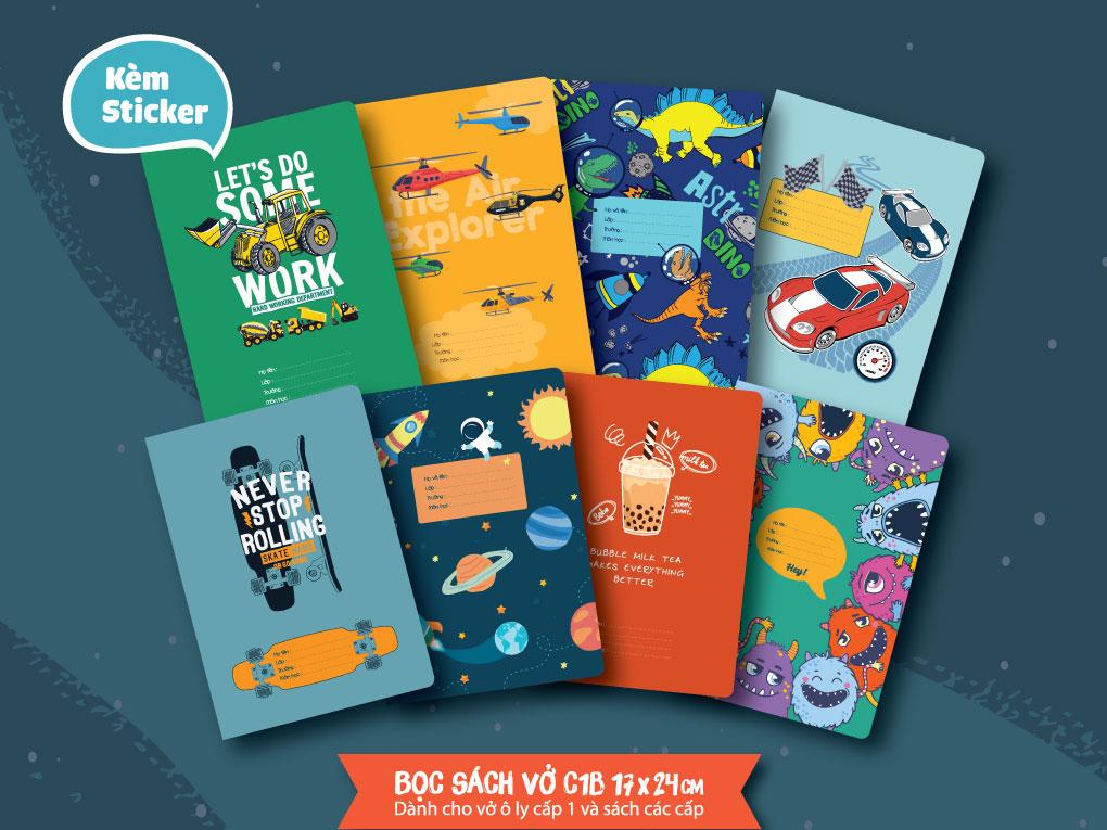 Giấy bọc sách cấp 1 - Mây C1B