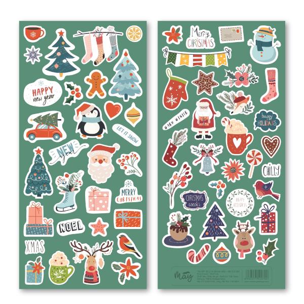 Sticker trang trí Mây - Sticker giáng sinh S04