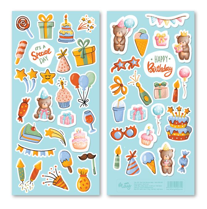 Sticker trang trí Mây - Sticker sinh nhật