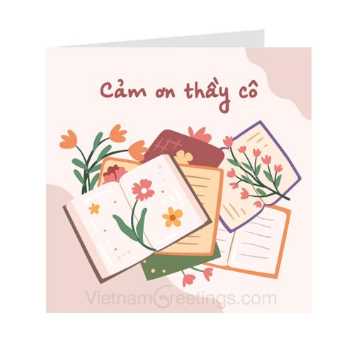 Thiệp cảm ơn Thầy cô giáo